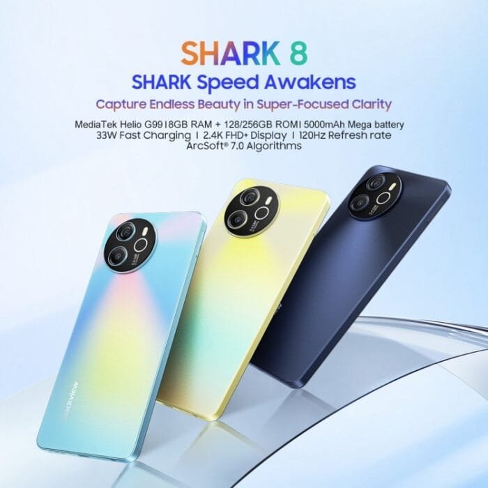 Blackview SHARK 8, Fingerprint Identification, 6.78 inch Android 13 MTK6789 Helio G99 Octa Core up to 2.2GHz, Network: 4G, OTG, 8GB+256GB - Image 2